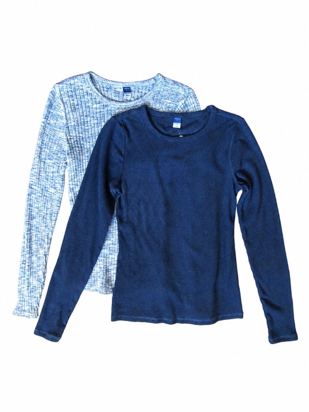 NWOT Old Navy Plush Ribbed Long Sleeve Tee 2-Shirt Bundle Blue | Small